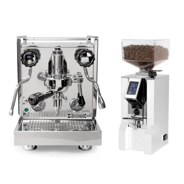 Rocket Espresso Mozzafiato R and Eureka Oro Mignon XL Grinder Bundle